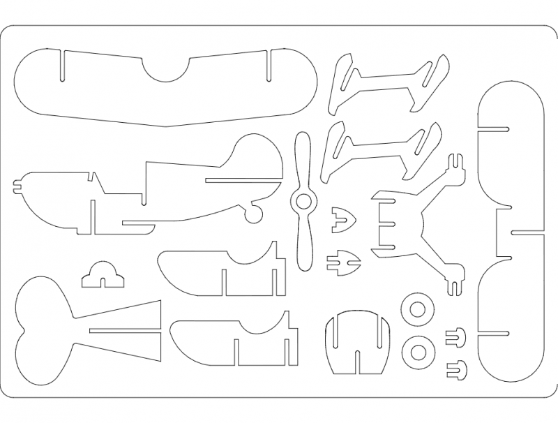 Pitts Biplane Free DXF File