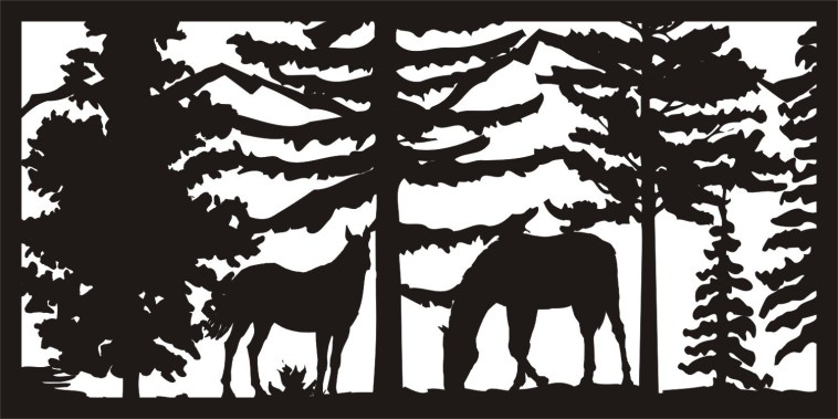 Plasma Cut Art Panel Free DXF File