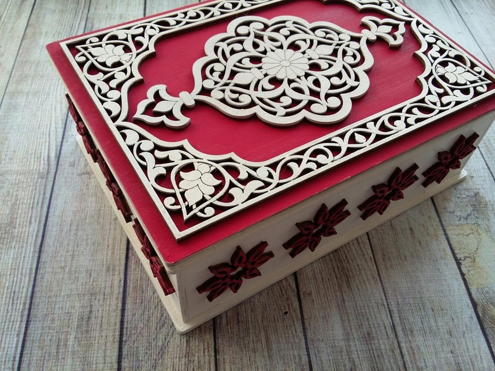 Plywood Decorative Gift Box For Laser Cutting Free Vector File
