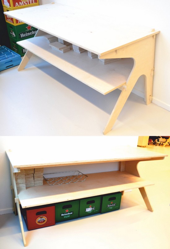 Plywood Desk Free DXF File