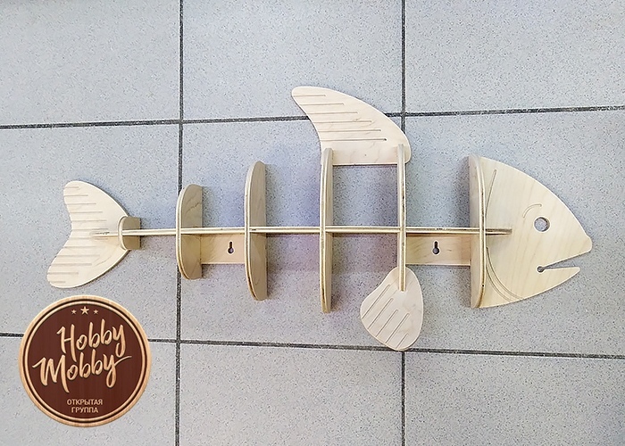 Polka Ryba Fish Shelf Free DXF File
