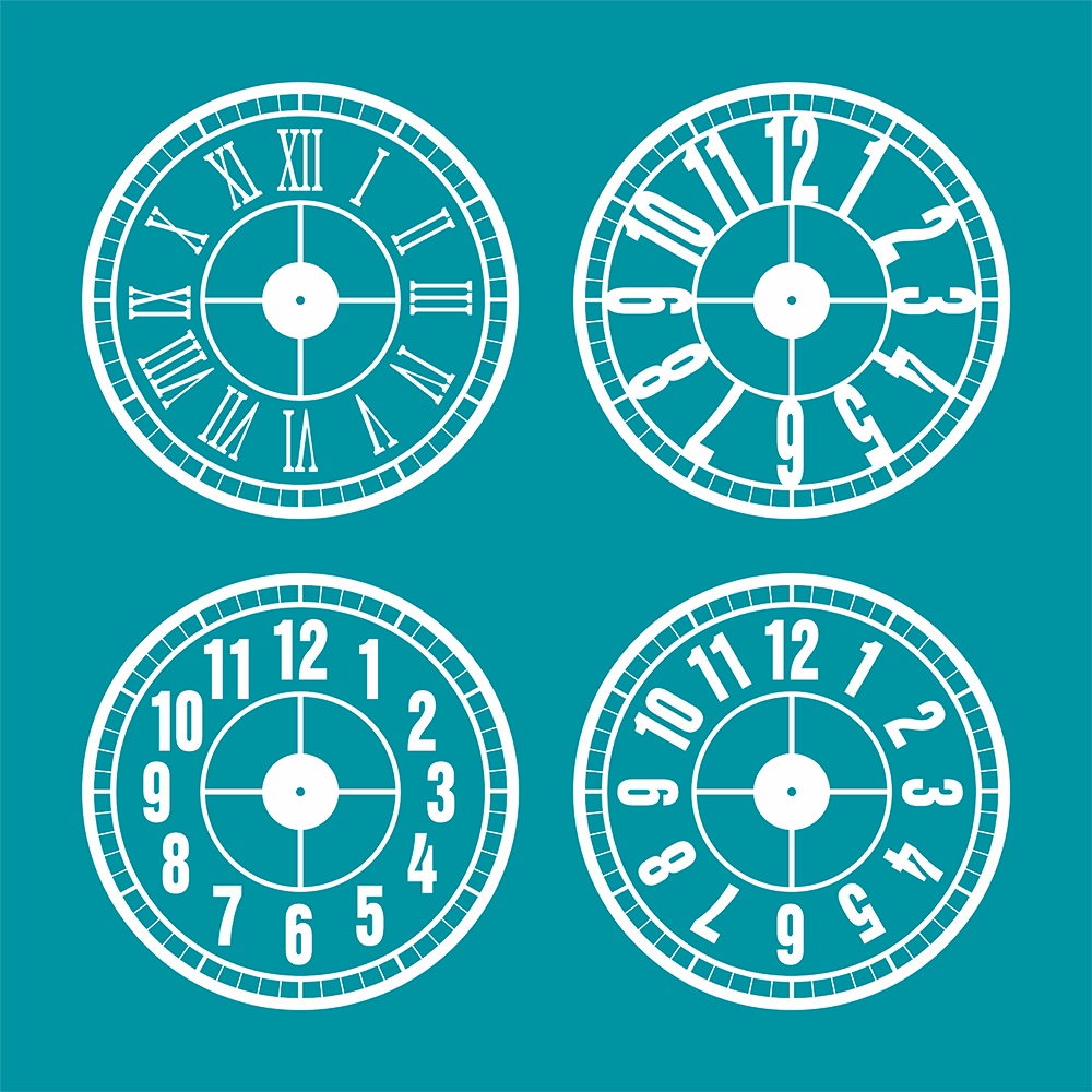 Printable Clock Faces Free DXF File