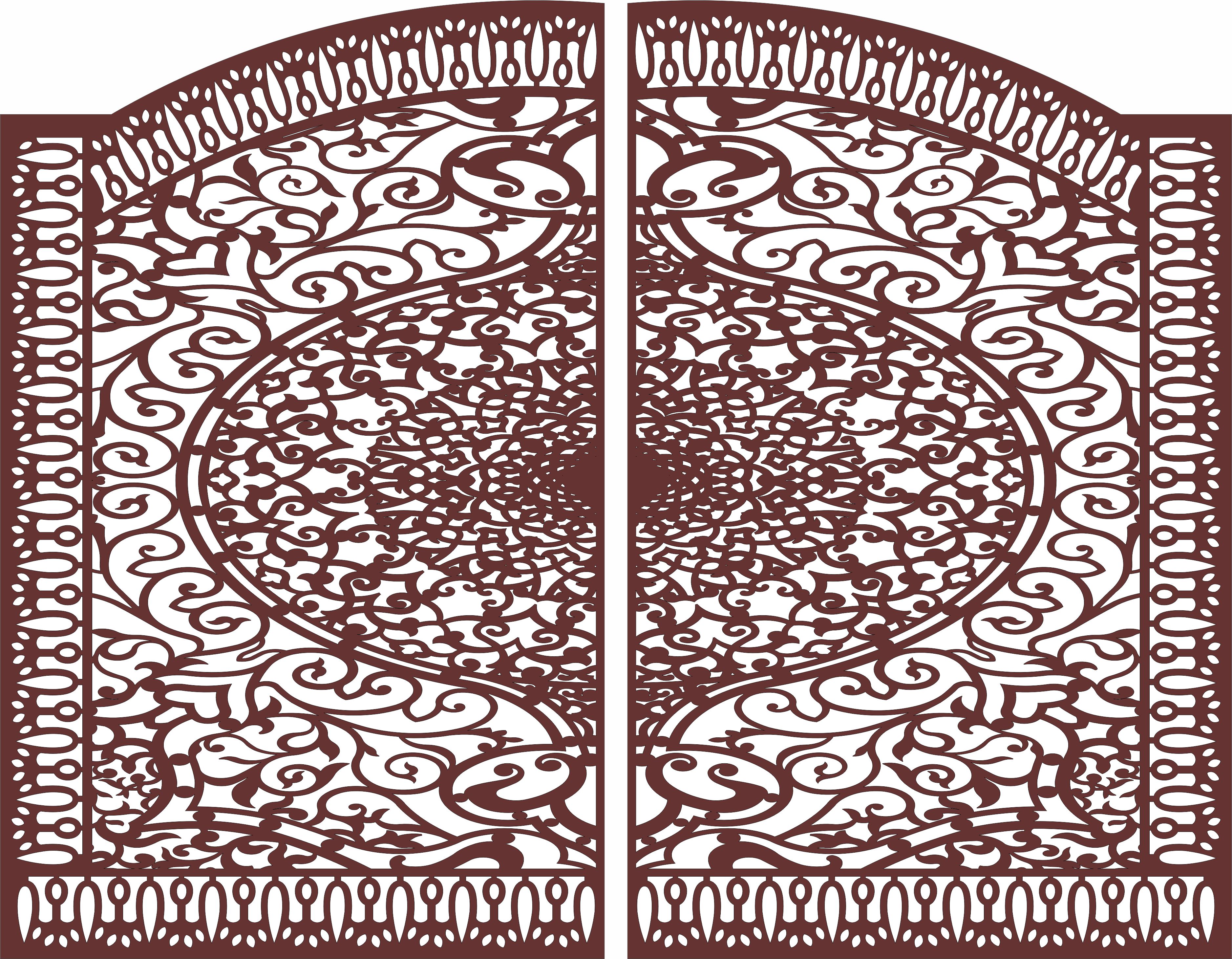 Privacy Lattice Separator Gate Seamless Design Free DXF File