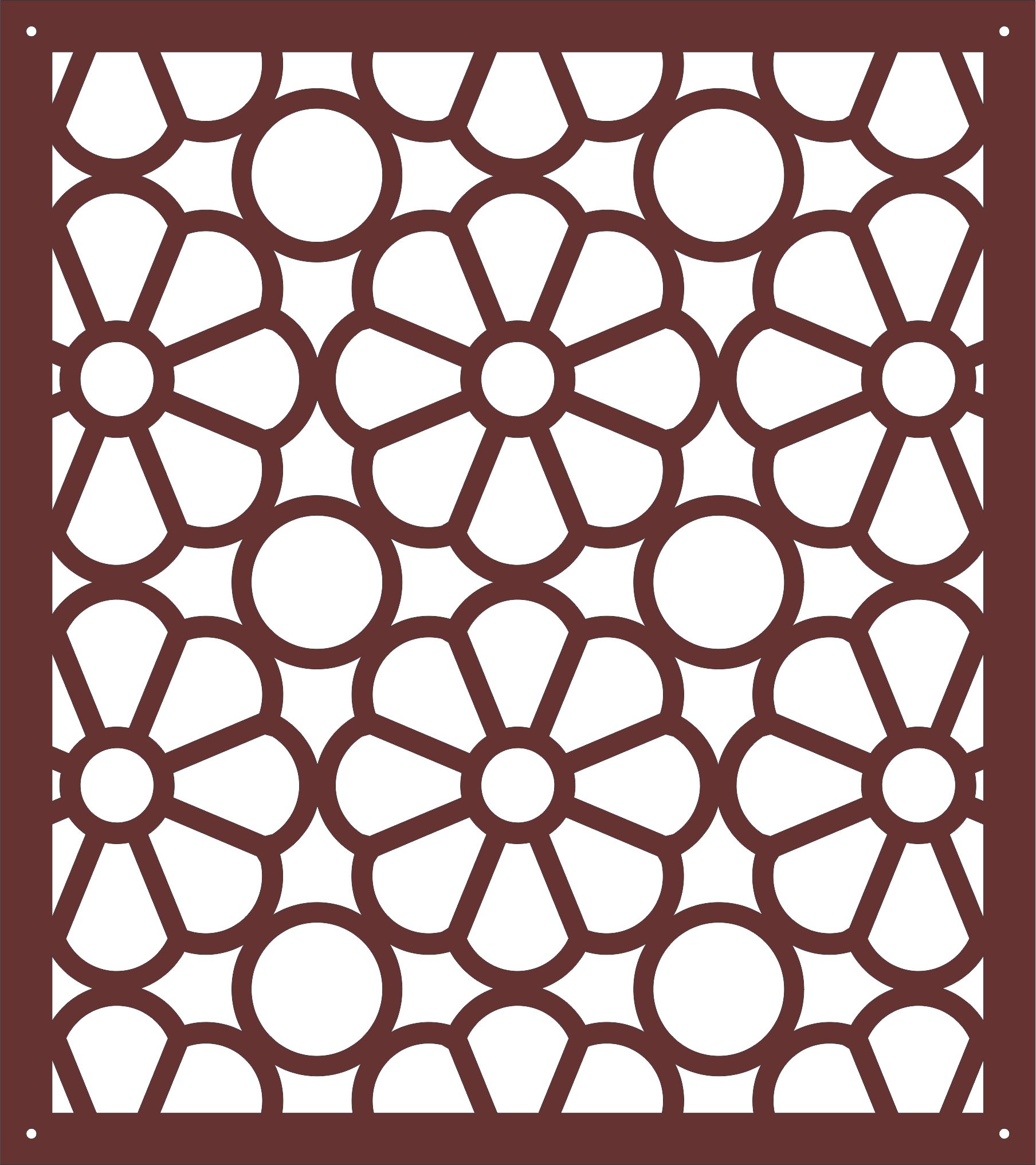 Privacy Partition Indoor Panel Jali Room Divider Free DXF File