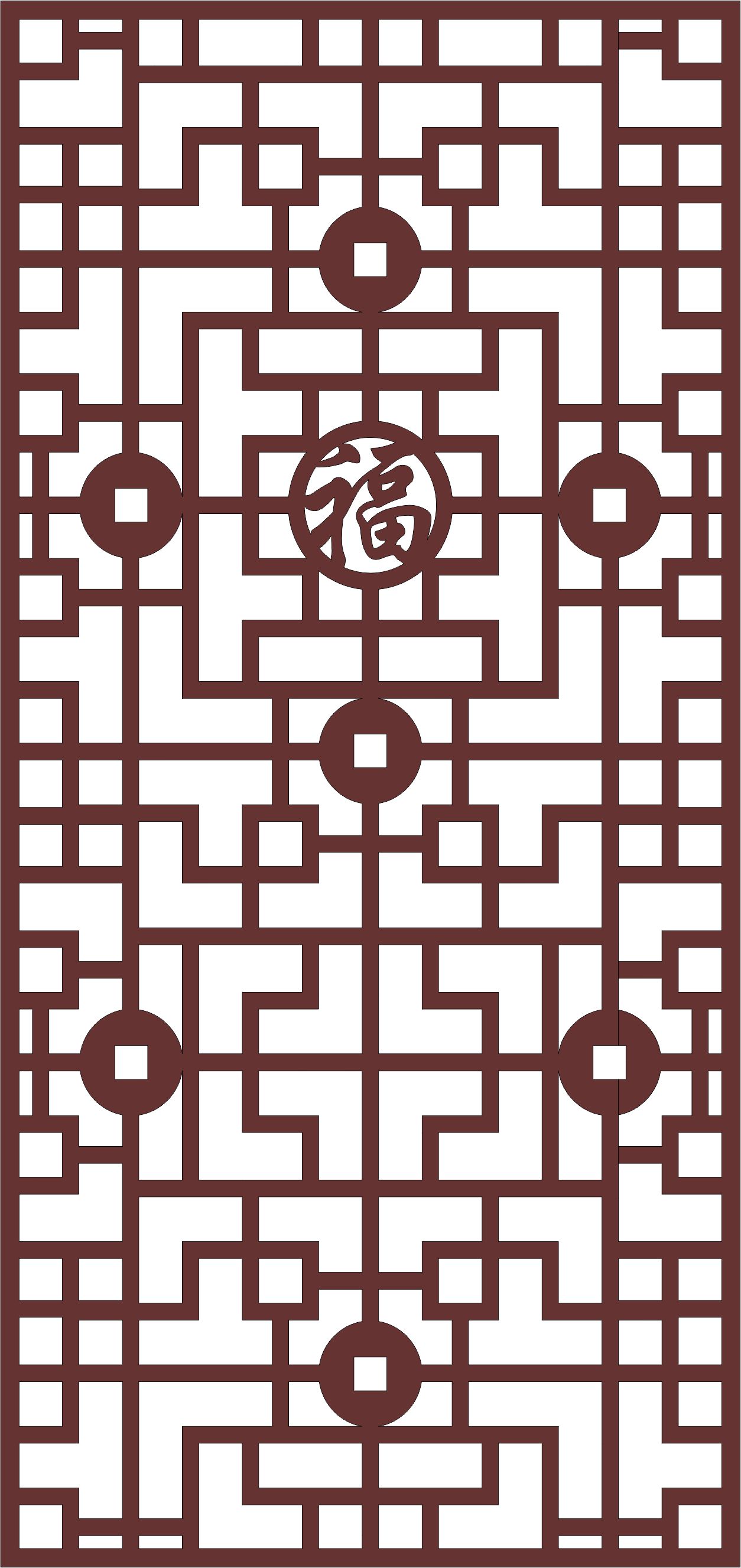 Privacy Partition Indoor Panel Room Divider Seamless Pattern Cnc Laser Cutting Free DXF File