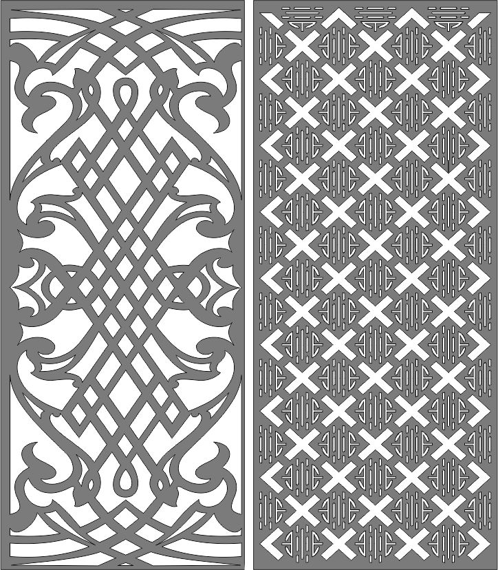 Privacy Partition Indoor Panel Screen Decorative Room Divider Seamless Design For Laser Cut Free Vector File