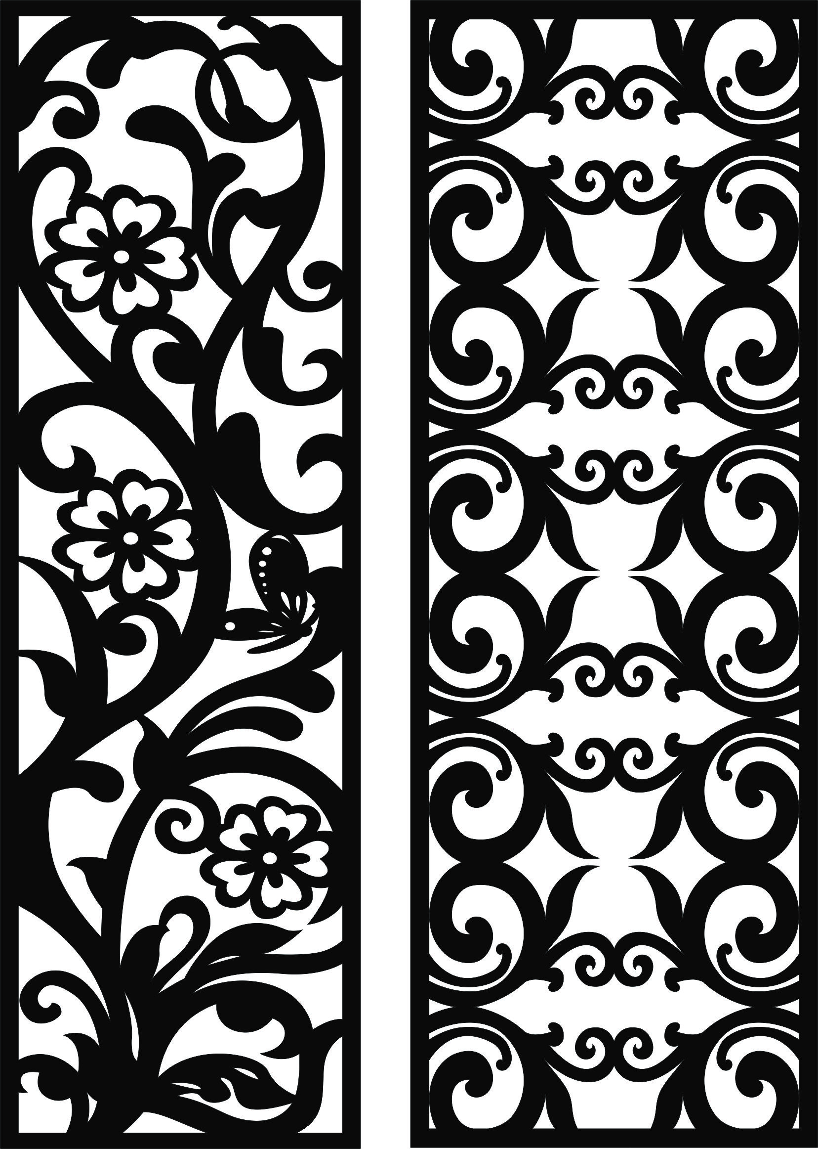 Privacy Partition Panel Lattice Room Divider Seamless Designs For Laser Cut Free Vector File