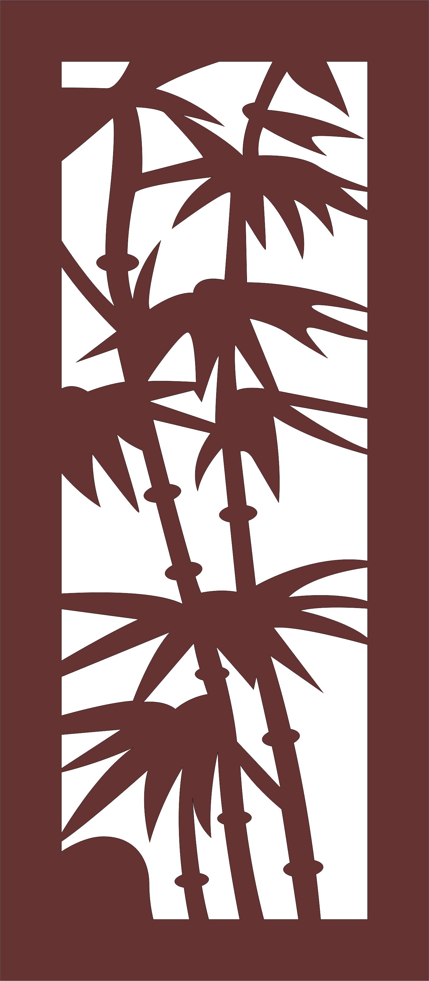 Privacy Partition Sample Baffle Of Bamboo Free DXF File