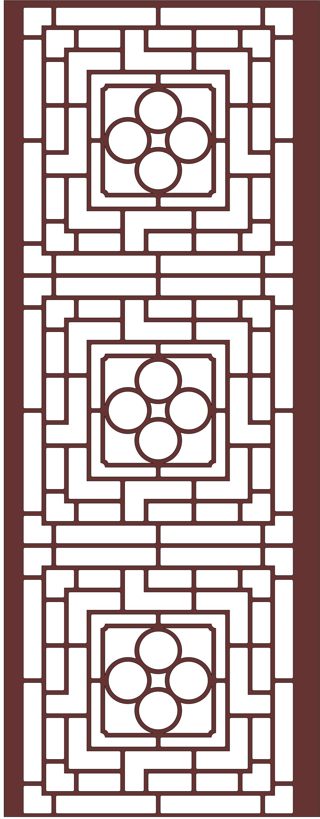 Privacy Partition Window Jali Round For Laser Cut Free Vector File