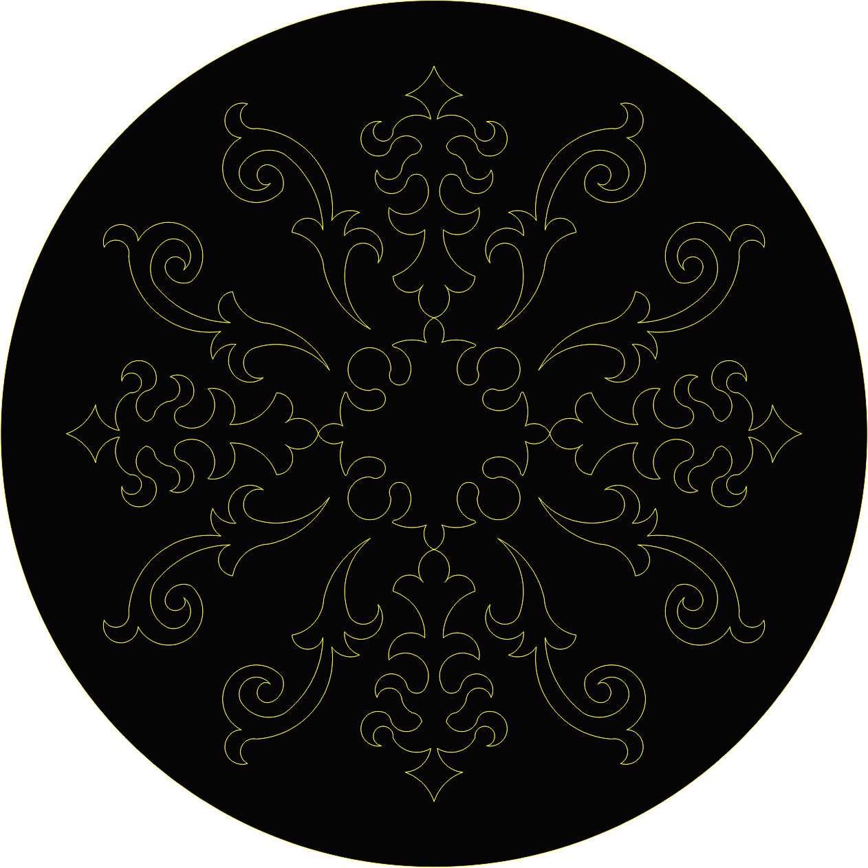 Privacy Partition Window Lattice Round Seamless Design For Laser Cut Free Vector File