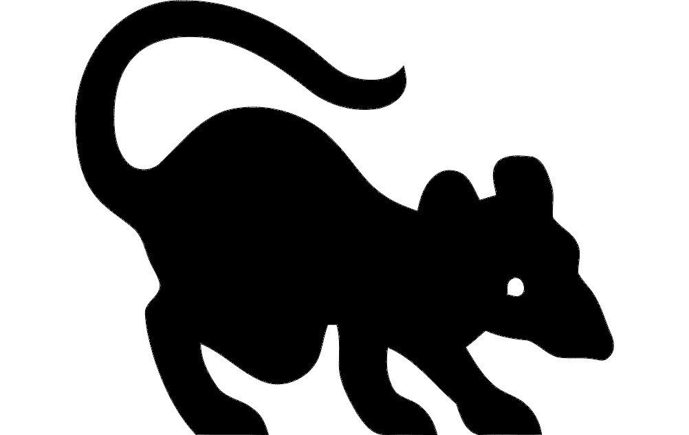 Rat Silhouette Run Free DXF File