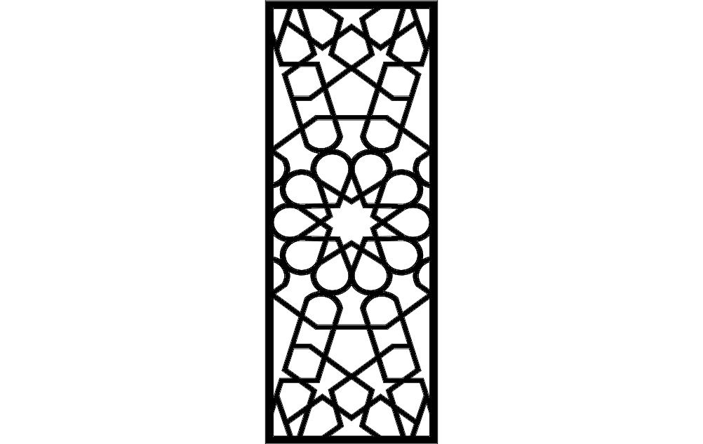 Rectangular Seperator Design Free DXF File