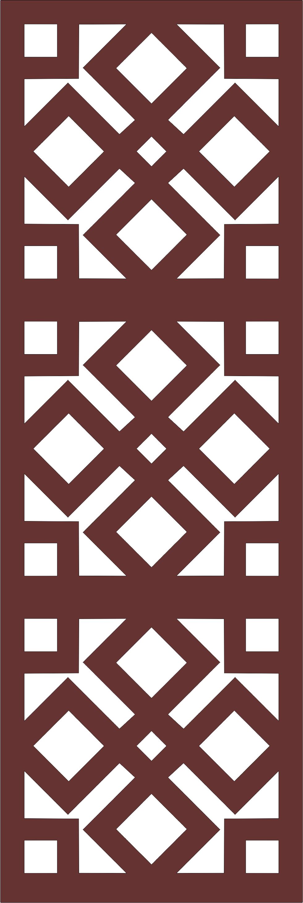 Room Divider Seamless Floral Grill Design For Laser Cutting Free DXF File