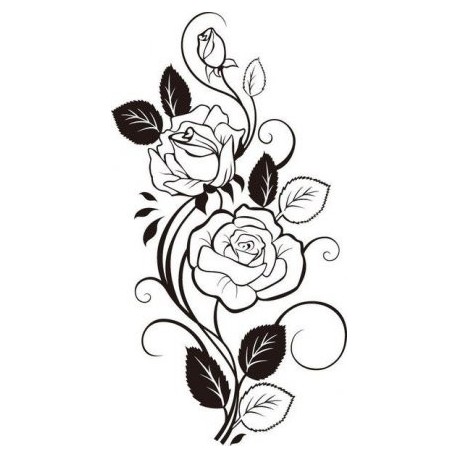 Rose Vine Drawing Free DXF File