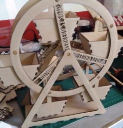 Rotating Wheel Display Shelf For Laser Cut Cnc Free DXF File