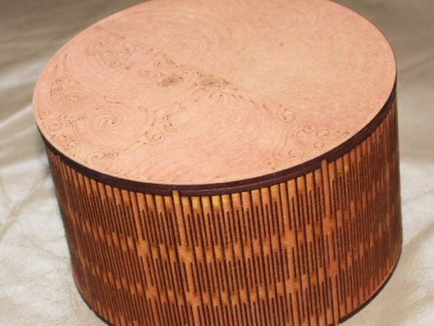 Round Box 150mm Dia Free Vector File
