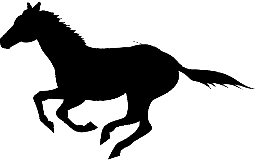 Running Horse Silhouette Free DXF File