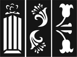 Samples Of Symmetrical Flower Dividers For Laser Cut Cnc Free DXF File