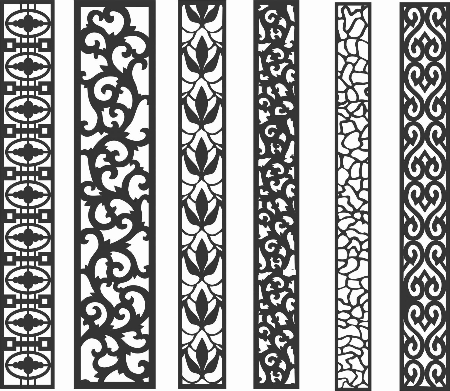 Screen Panel Patterns Seamless 38 Free DXF File