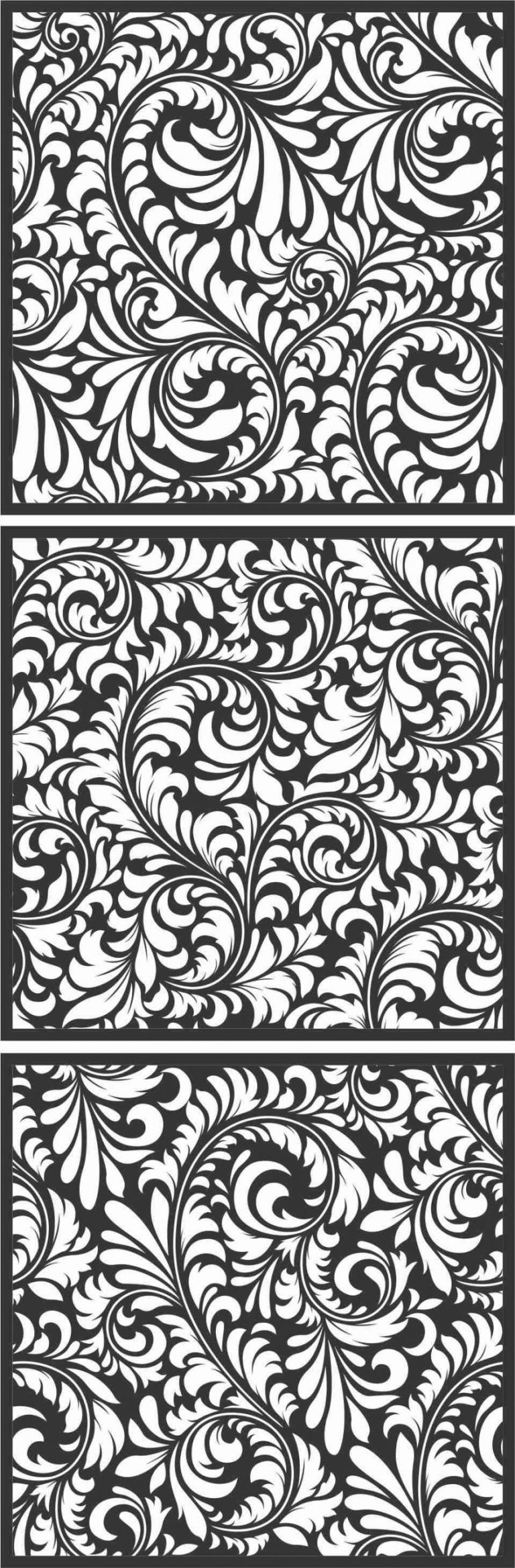 Screen Panel Patterns Seamless 4 Free DXF File