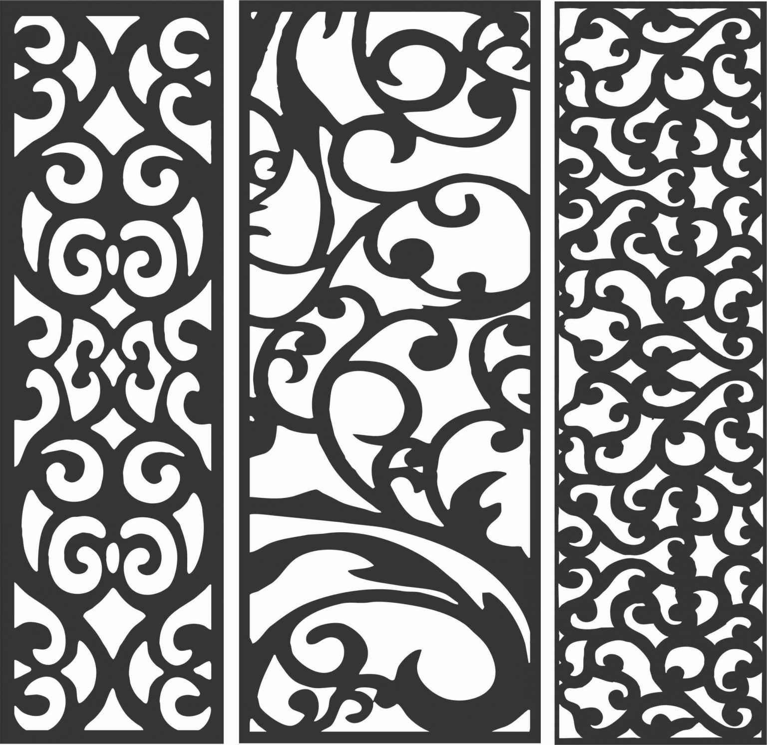 Screen Panel Patterns Seamless 68 Free DXF File