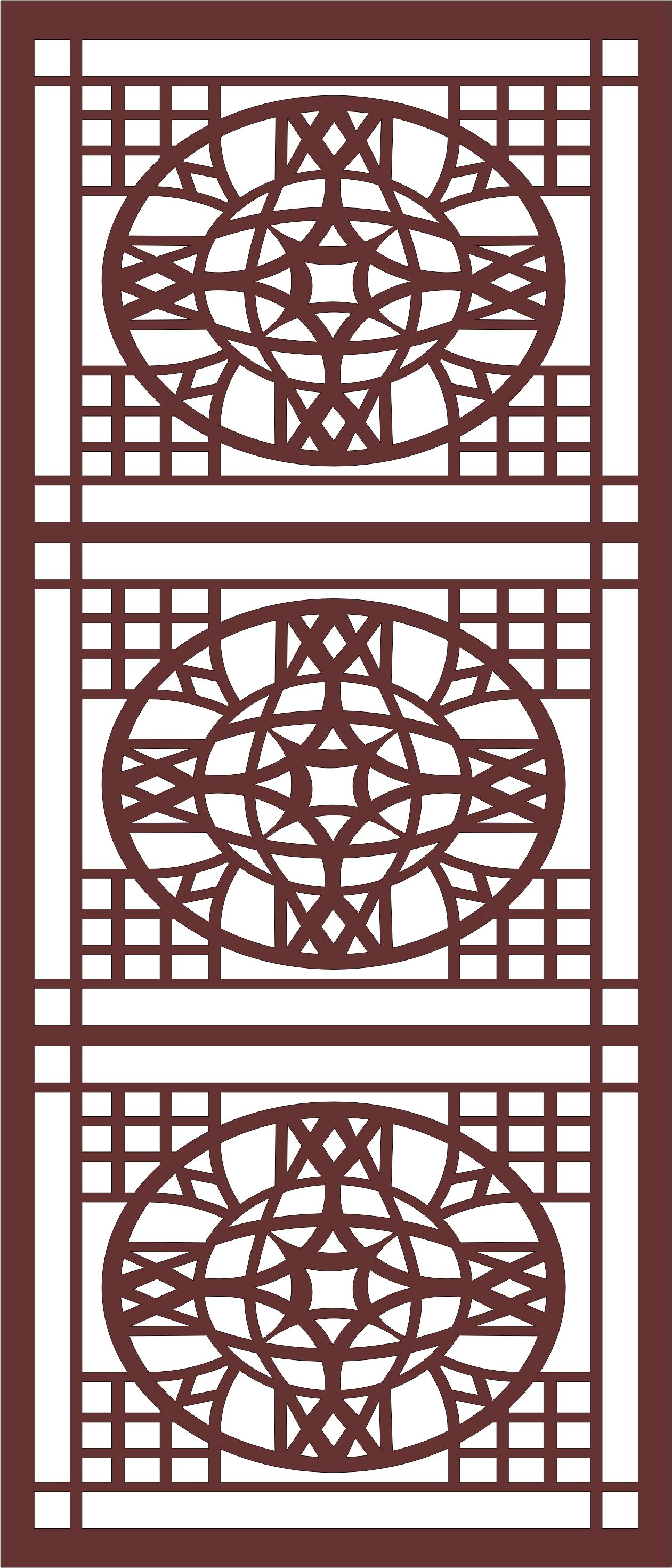 Separator Seamless Floral Screen Designs Cnc Laser Cutting Free DXF File