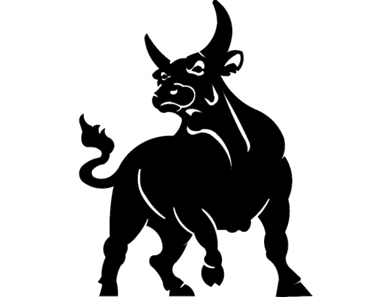 Silhouette Bull Free DXF File