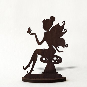 Sitting Girl Stand Home Decor For Laser Cut Free Vector File