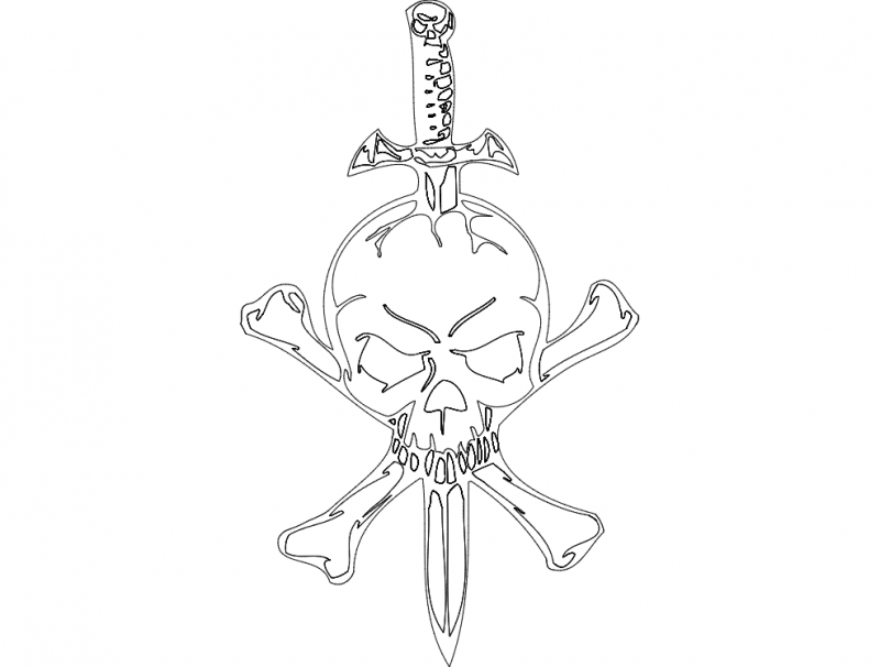 Skull 032 Free DXF File