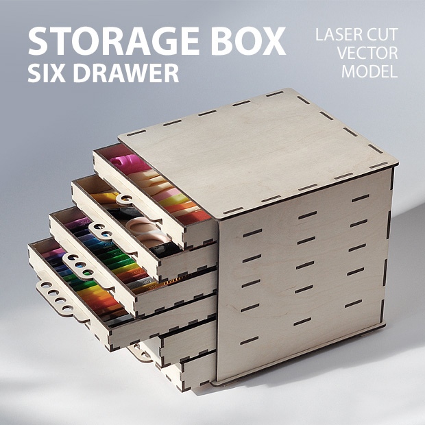 Small Items Box 3mm Layout For Laser Cut Free Vector File