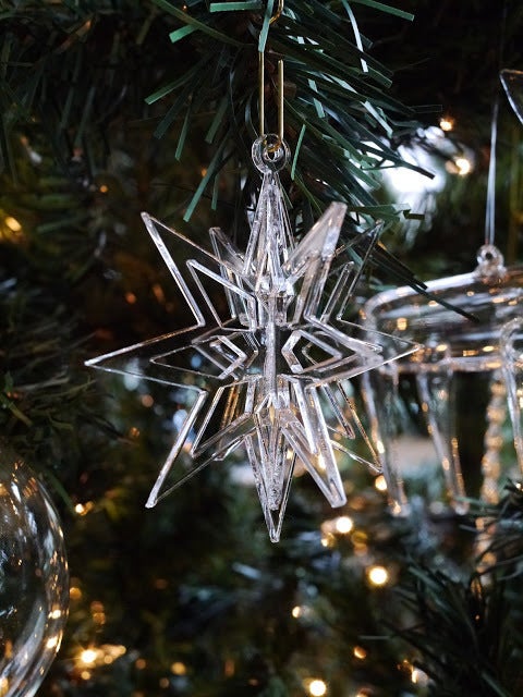 Snowflake Christmas Tree Ornament Laser Cut Free Vector File