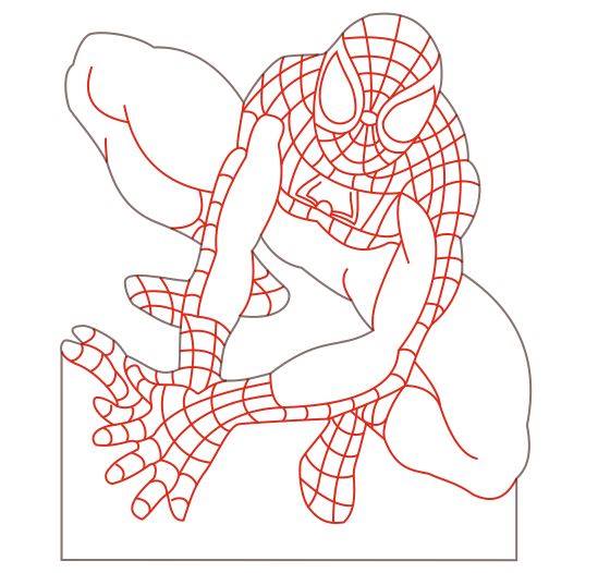 Spider Man Led Illusion Free Vector File