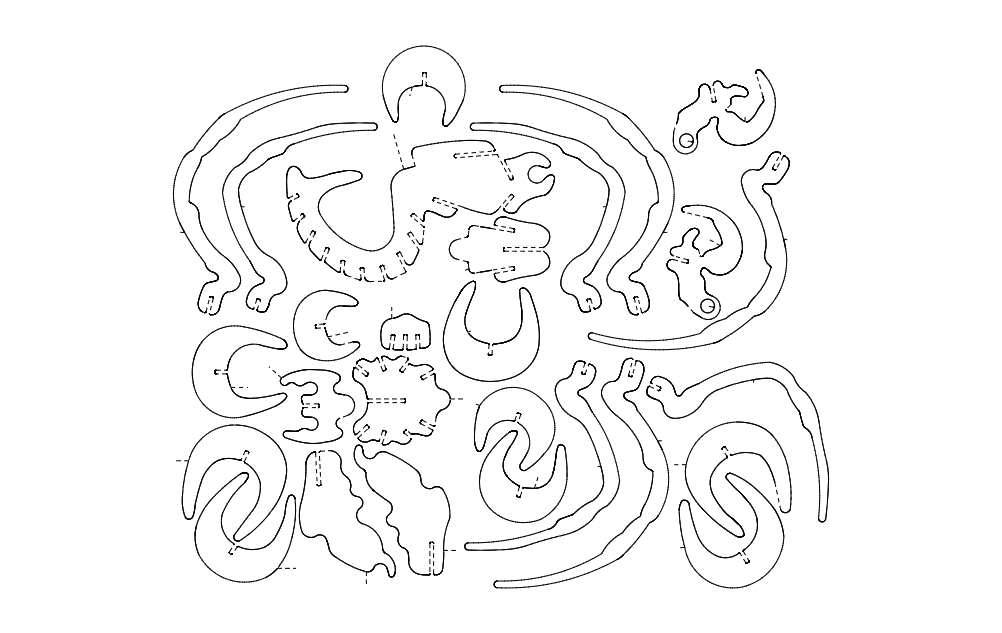 Spider Puzzle Free DXF File