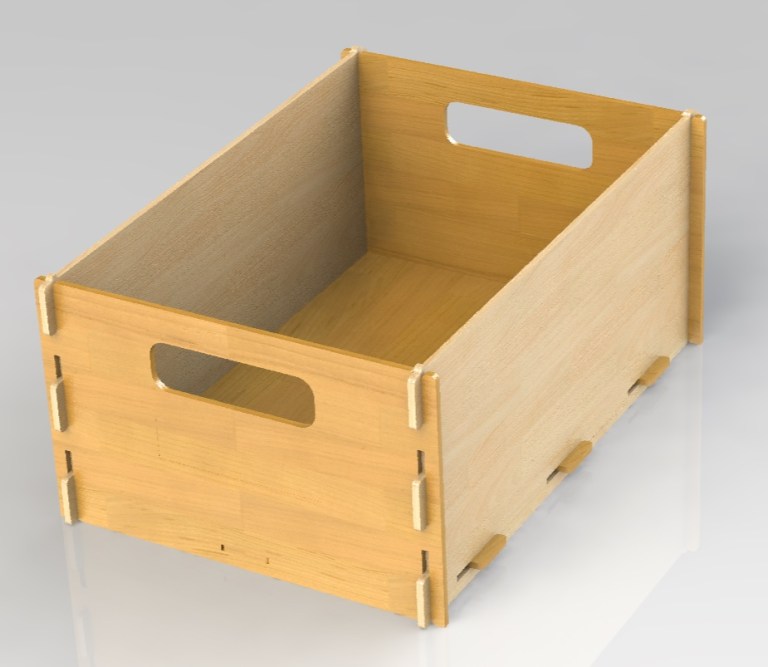 Stackable Box Material 4 Mm Tackable Box For Laser Cut Free DXF File