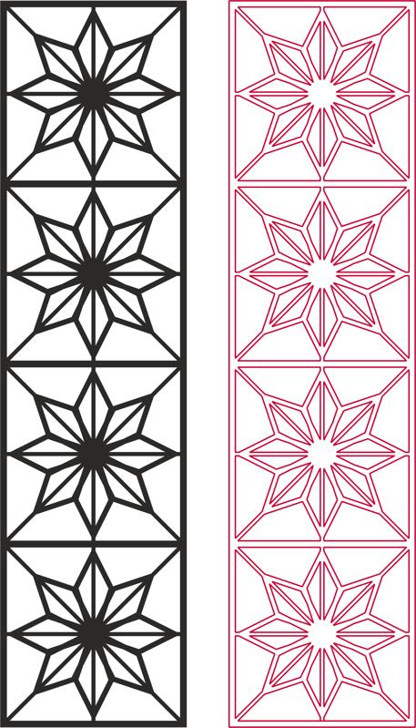 Star Pattern Vector Free DXF File