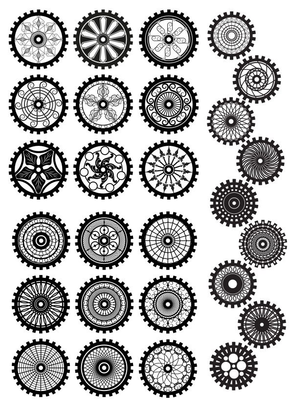 Steampunk Gears Free Vector File