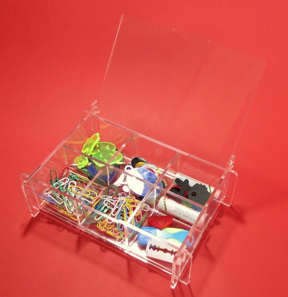 Storage Box With Partitions Acrylic 3mm For Laser Cut Free DXF File