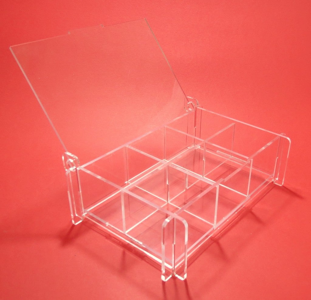 Storage Box With Partitions Acrylic 3mm For Laser Cut Free DXF File