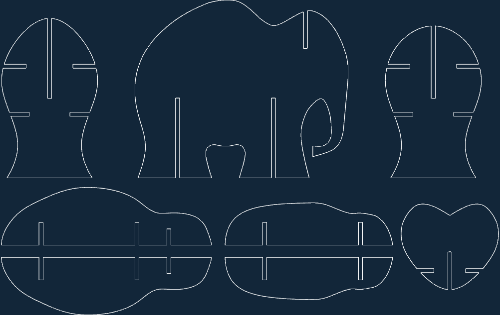 Storage Elephant Free DXF File