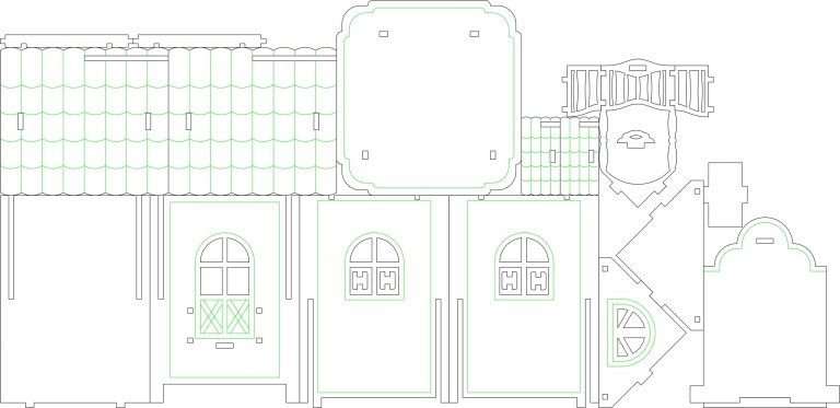 Tea House Layout 2 For Laser Cut Free Vector File