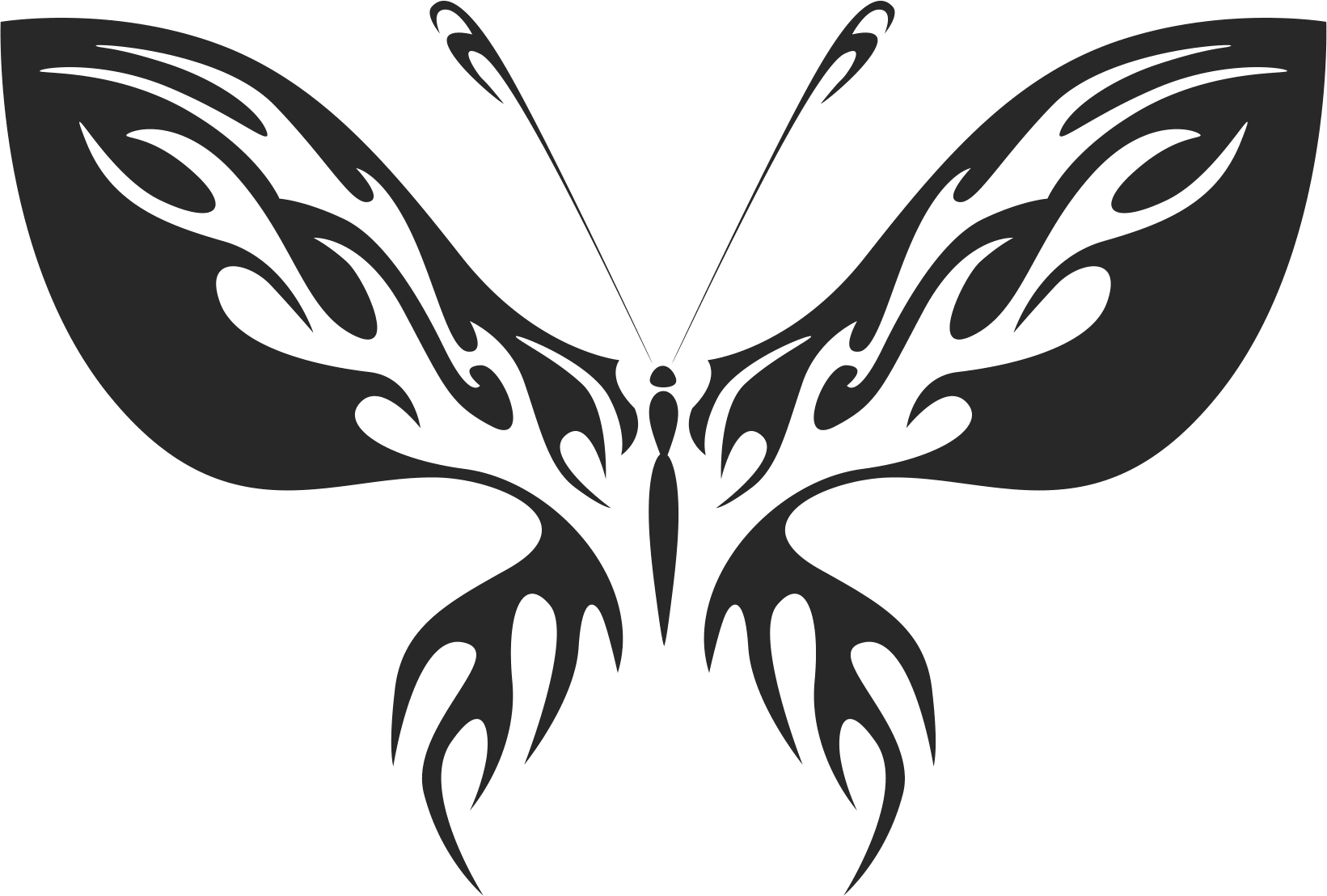 Tribal Butterfly Art 13 Free DXF File