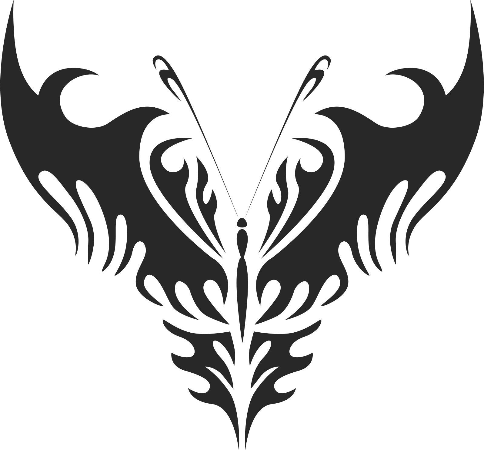 Tribal Butterfly Art 24 Free DXF File