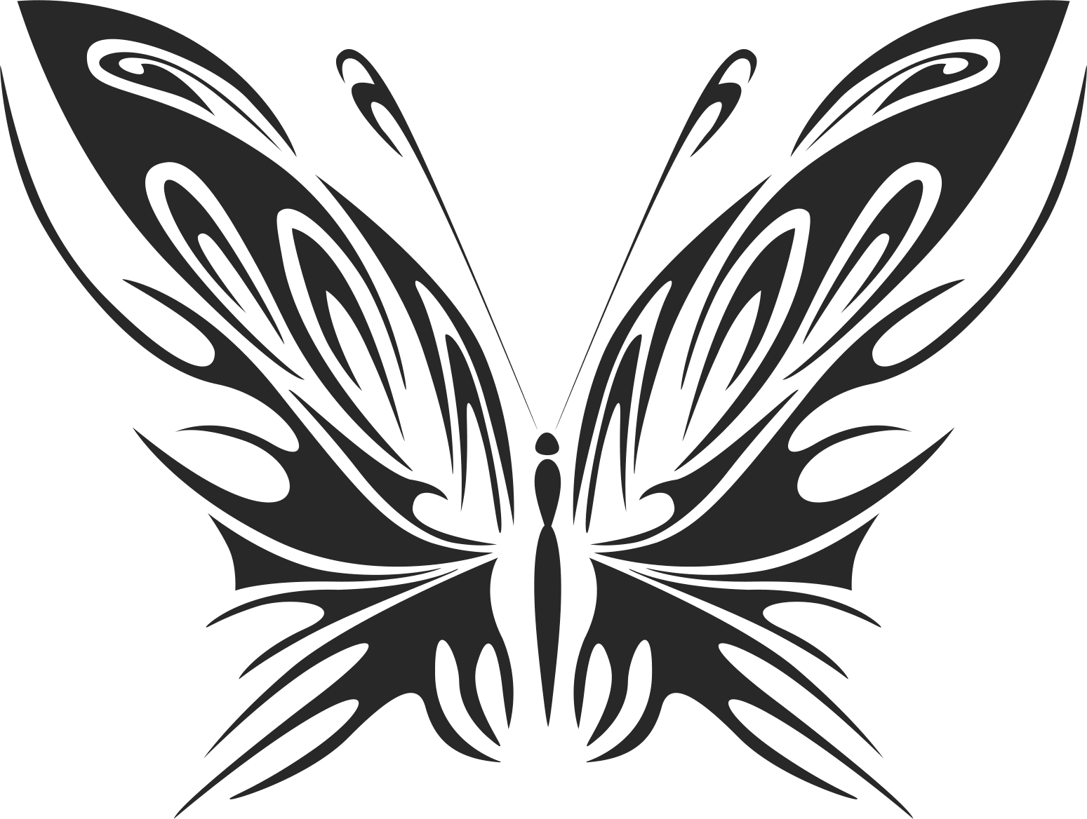 Tribal Butterfly Art 40 Free DXF File