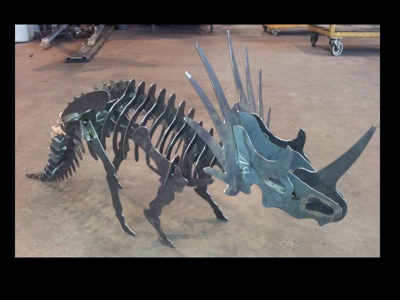 Triceratops Dinosaur 3d Puzzle Free DXF File