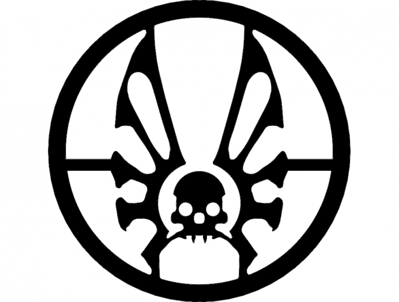Vampier Skull Free DXF File