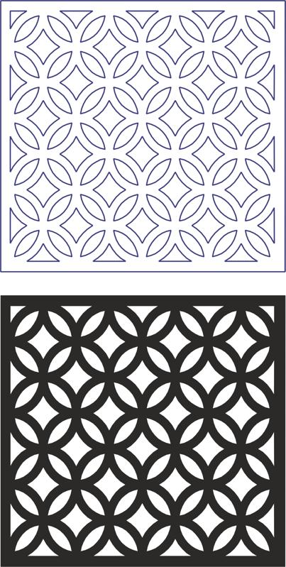 Vector Geometric Seamless Pattern Modern Free DXF File