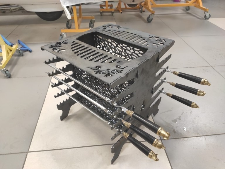 Vertical Barbecue For Laser Cutting Free DXF File
