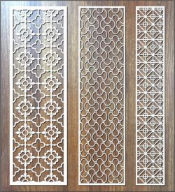 Vertical Column Fish Flower Pattern For Laser Cut Cnc Free DXF File