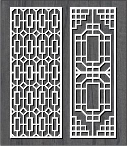 Vertical Column Pattern Design For Laser Cut Cnc Free DXF File