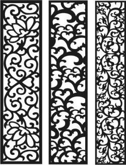 Vertical Column Pattern For Laser Cut Cnc Free DXF File